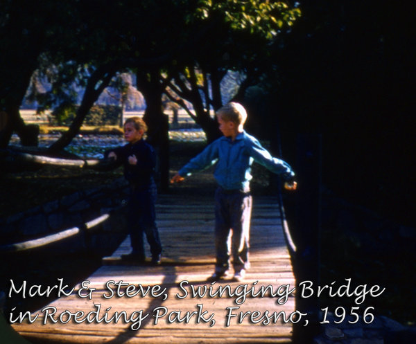 viewmaster  1956489; roeding park; steve; mark; fresno; bridge; 1956.jpg